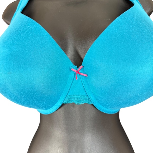 Cacique Lightly Lined Full Coverage Teal Blue  Bra Women's Size 44DDD - Picture 8 of 15